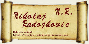 Nikolaj Radojković vizit kartica
